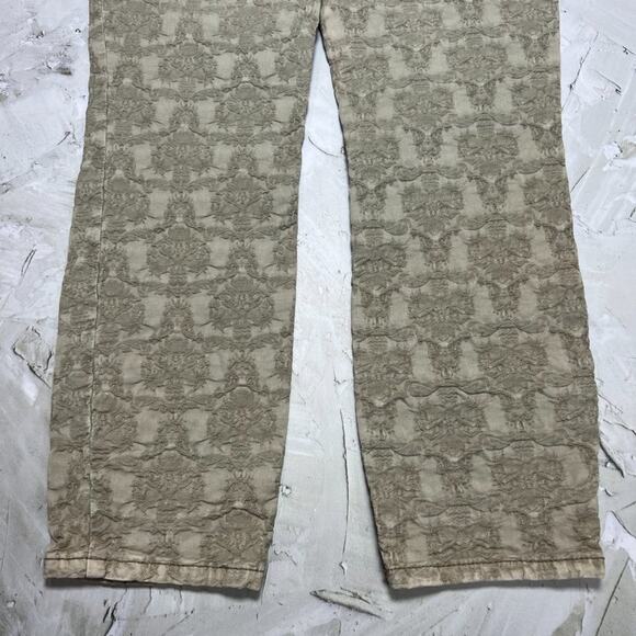 Free People Jacquard Skinny Jeans SIZE 31 Gray Floral Textured Pants - Picture 12 of 12